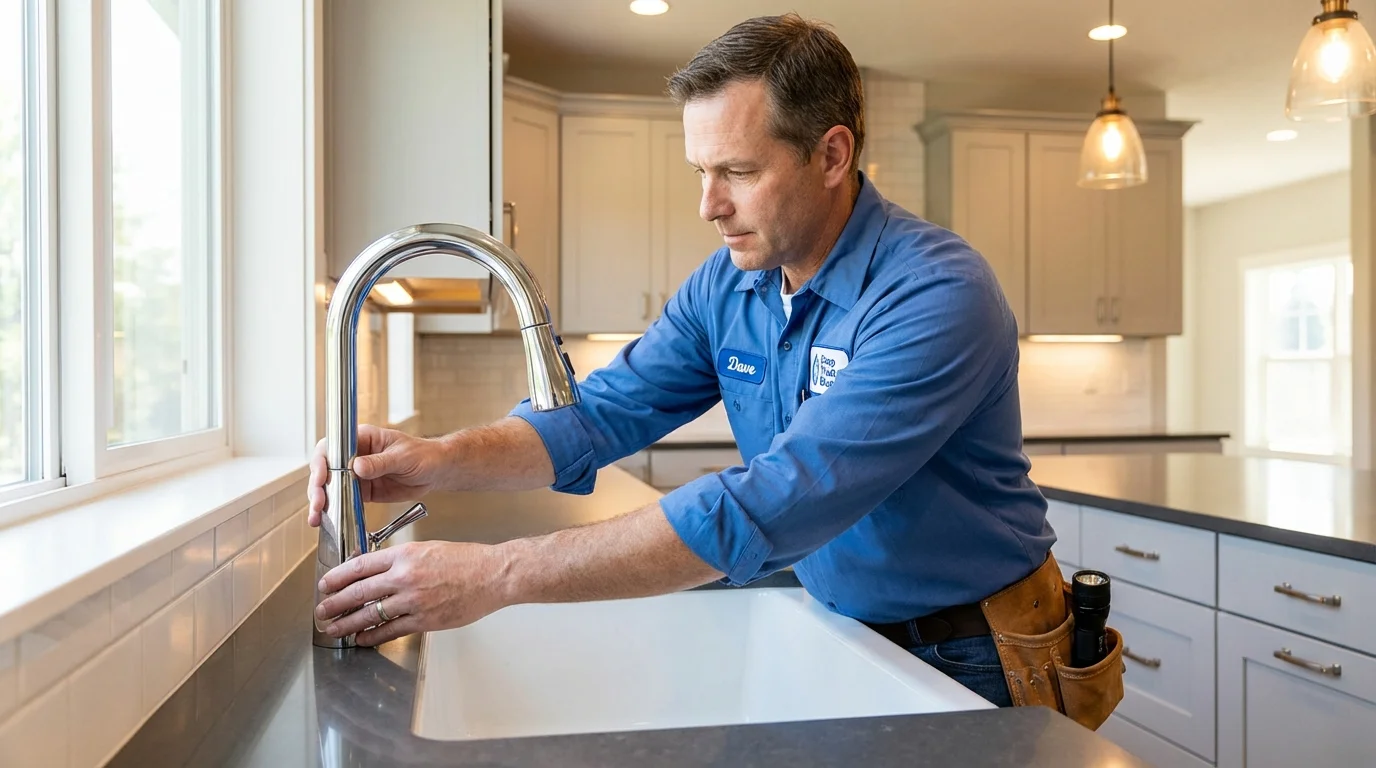 Kitchen faucet installation by Johns Plumbing LLC in Burns